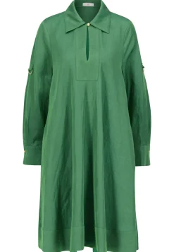 Damen Tunikakleid mit Leinen