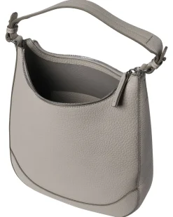 Damen Umhängetasche aus genarbtem Leder HOBO BAG M