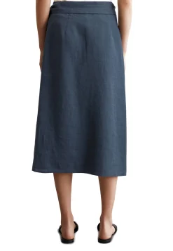 Damen Wickelrock aus Leinen