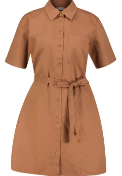 Hemdblusenkleid aus Baumwolle und Leinen Relaxed Fit