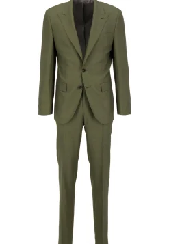 Herren Anzug Schurwolle mit Seide L-HARVERS Slim Fit