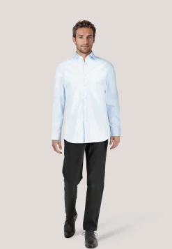Herren Businesshemd Popeline mit Stretch L-HAYS Slim Fit