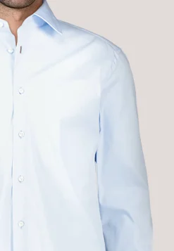 Herren Businesshemd Popeline mit Stretch L-HAYS Slim Fit