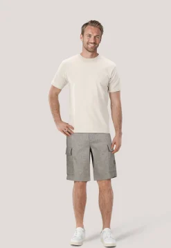 Herren Cargoshorts Leinen-Mix Relaxed Fit