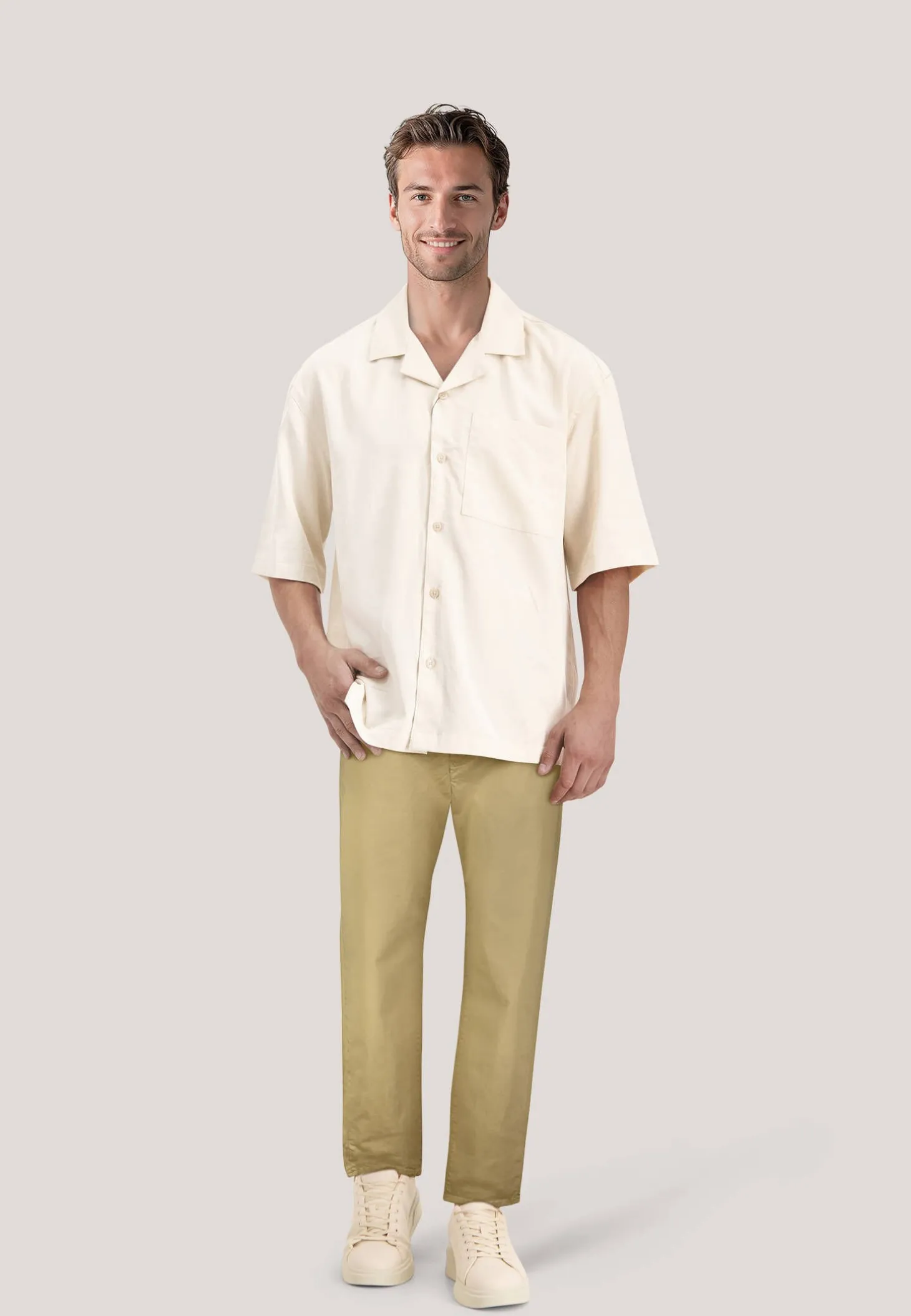 Herren Chinohose aus Twill Regular Fit