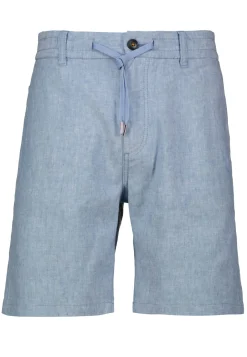 Herren Chinoshorts mit Leinen Tapered Fit