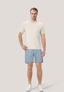 Herren Chinoshorts mit Leinen Tapered Fit