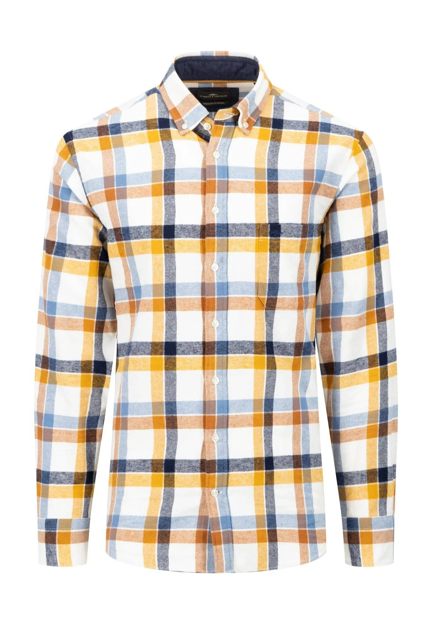 Herren Flanellhemd mit Kentkragen