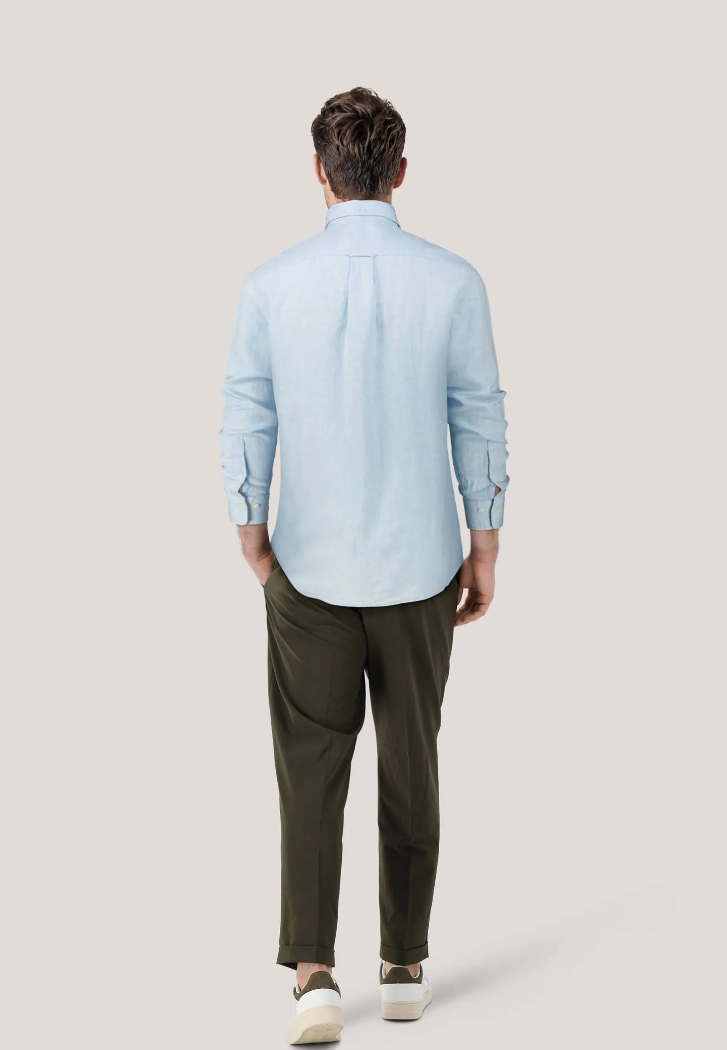 Herren Freizeithemd aus Leinen und Baumwolle Regular Fit