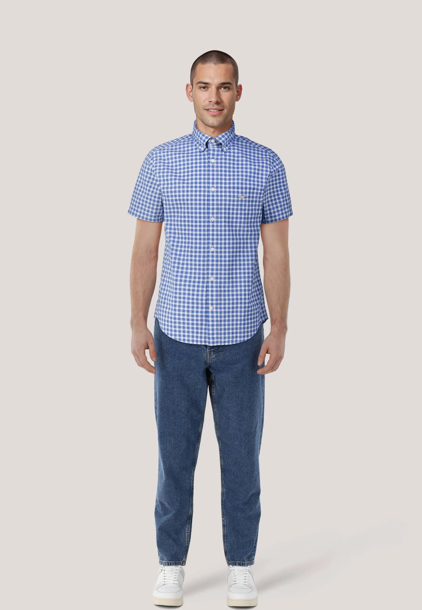Herren Freizeithemd CLASSIC POPLIN CHECK SS Regular Fit