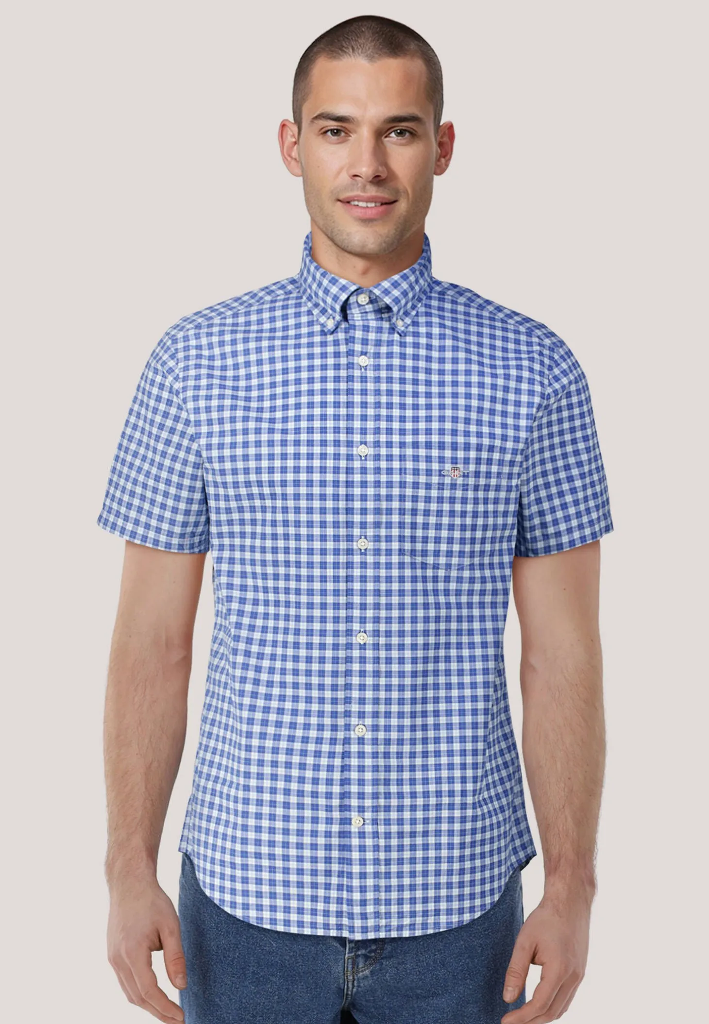 Herren Freizeithemd CLASSIC POPLIN CHECK SS Regular Fit