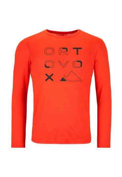 Herren Funktionsshirt mit Merinowolle 185 MERINO BRAND OUTLINE LS M