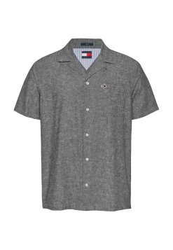 Herren Hemd aus Baumwolle und Leinen TJM LINEN BLEND CAMP Regular Fit