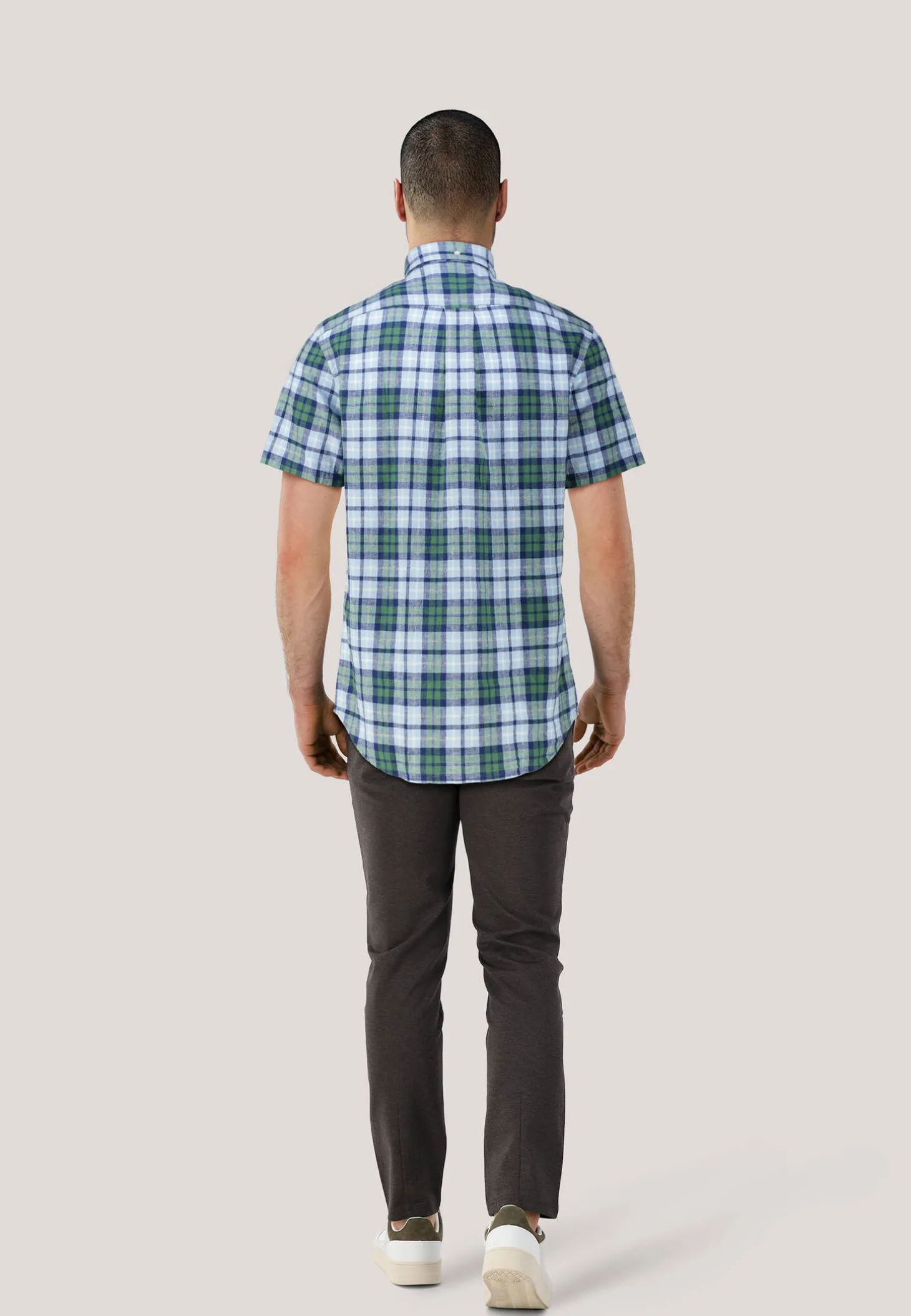 Herren Hemd aus Baumwolle und Leinen