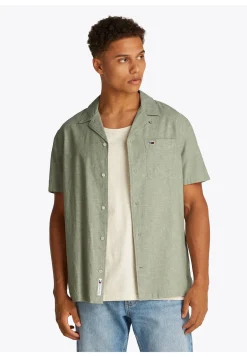 Herren Hemd aus Baumwolle und Leinen TJM LINEN BLEND CAMP Regular Fit