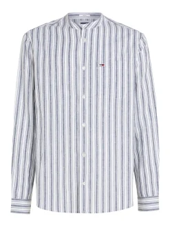 Herren Hemd aus Baumwoll-Leinenmischung MAO STRIPE LINEN BLEND SHIRT