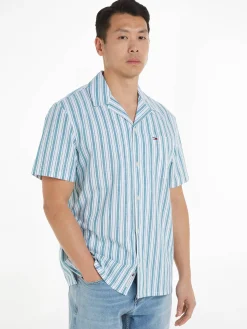 Herren Hemd aus Baumwoll-Leinenmix Regular Fit Kurzarm