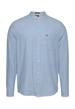 Herren Hemd aus Bio-Baumwolle und Leinen TJM LINEN MIX BAND COLLAR SHIRT