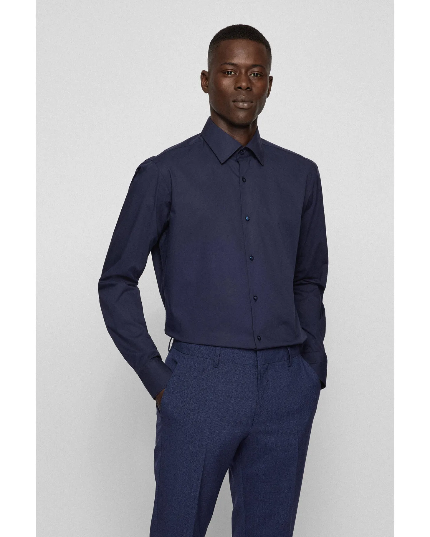 Herren Hemd H-JOE-KENT-C1-214 Regular Fit Langarm