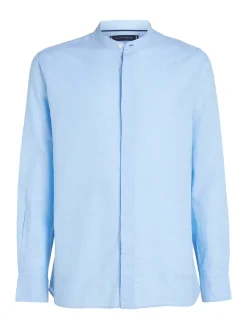 Herren Hemd mit Leinen DC LINEN DOBBY SHIRT Regular Fit Langarm