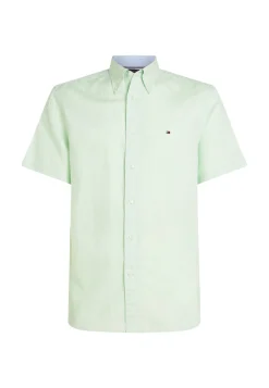 Herren Hemd mit Leinen LINEN BLEND SOLID SS RF SHIRT