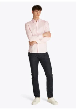 Herren Hemd mit Leinen LINEN BLEND SOLID RF SHIRT