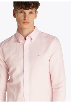 Herren Hemd mit Leinen LINEN BLEND SOLID RF SHIRT