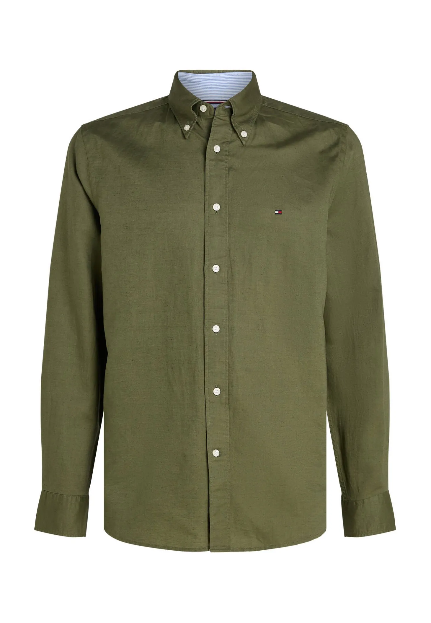 Herren Hemd mit Leinen LINEN BLEND SOLID RF SHIRT