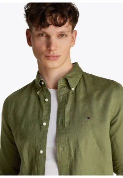 Herren Hemd mit Leinen LINEN BLEND SOLID RF SHIRT