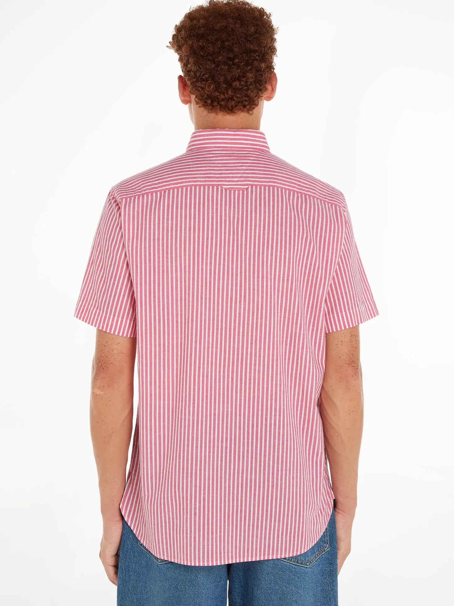 Herren Hemd mit Leinen Regular Fit Kurzarm