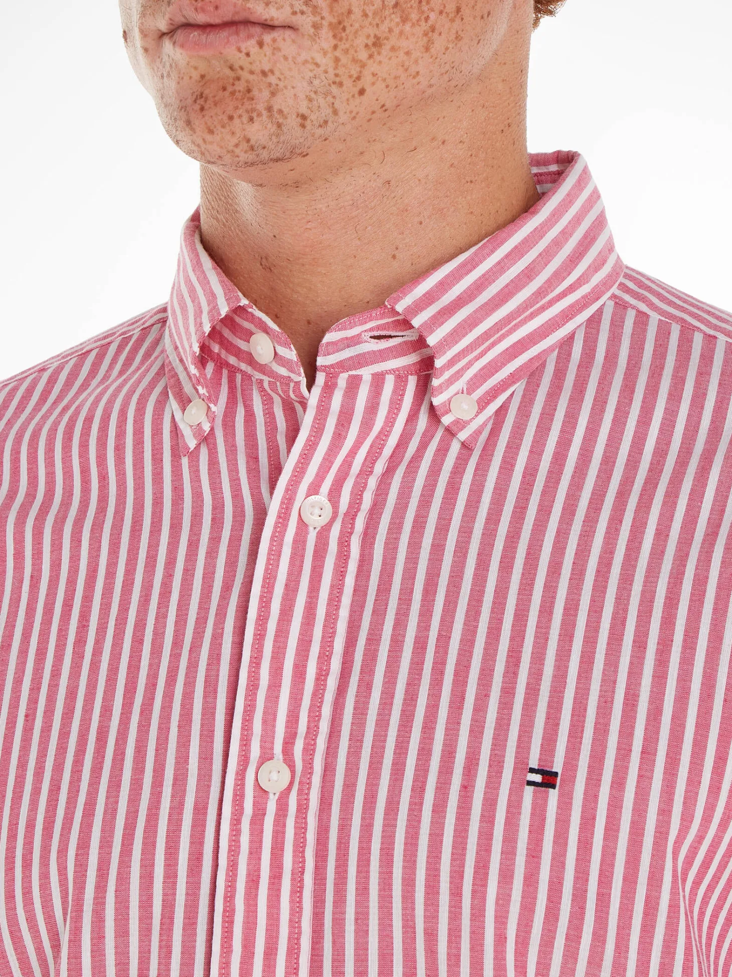 Herren Hemd mit Leinen Regular Fit Kurzarm