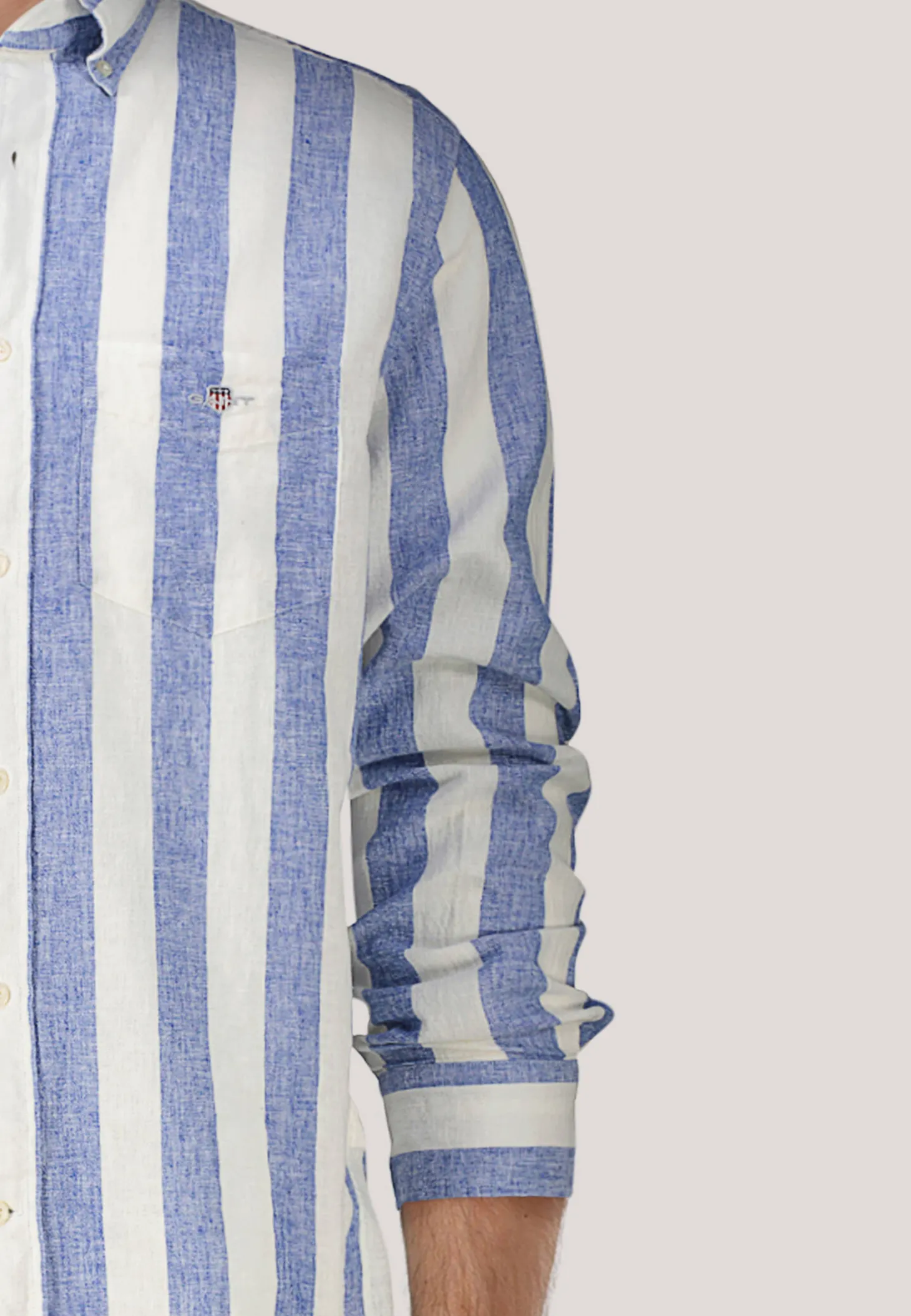 Herren Hemd mit Leinen Regular Fit