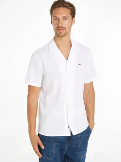 Herren Hemd TJM LINEN BLEND CAMP SHIRT Kurzarm