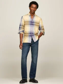 Herren Hemd XL OXFORD CHECK RF SHIRT Regular Fit Langarm