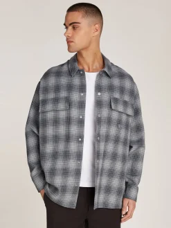 Herren Hemdjacke Oversized