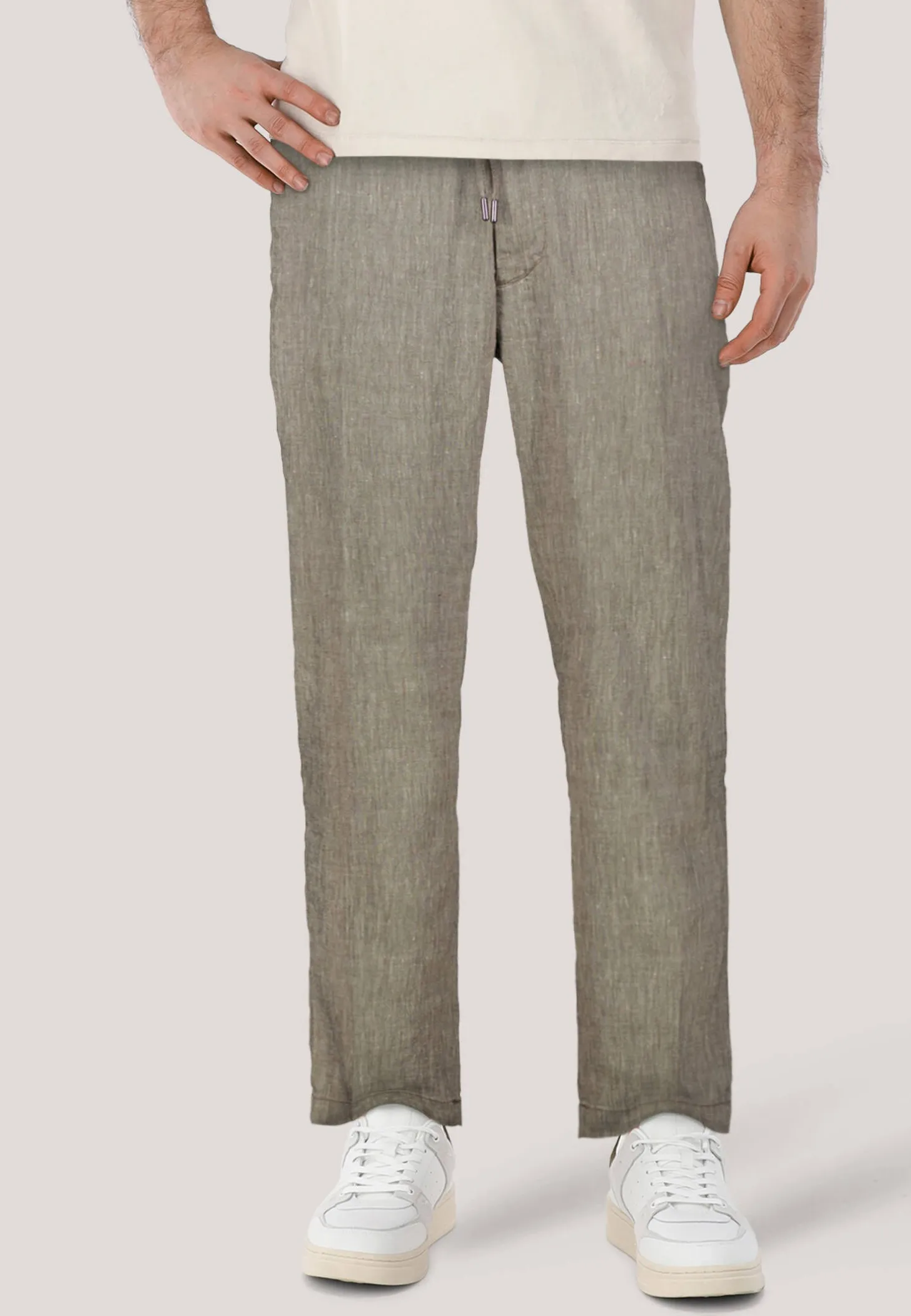 Herren Hose mit Leinen C-KANE-RDS Regular Fit