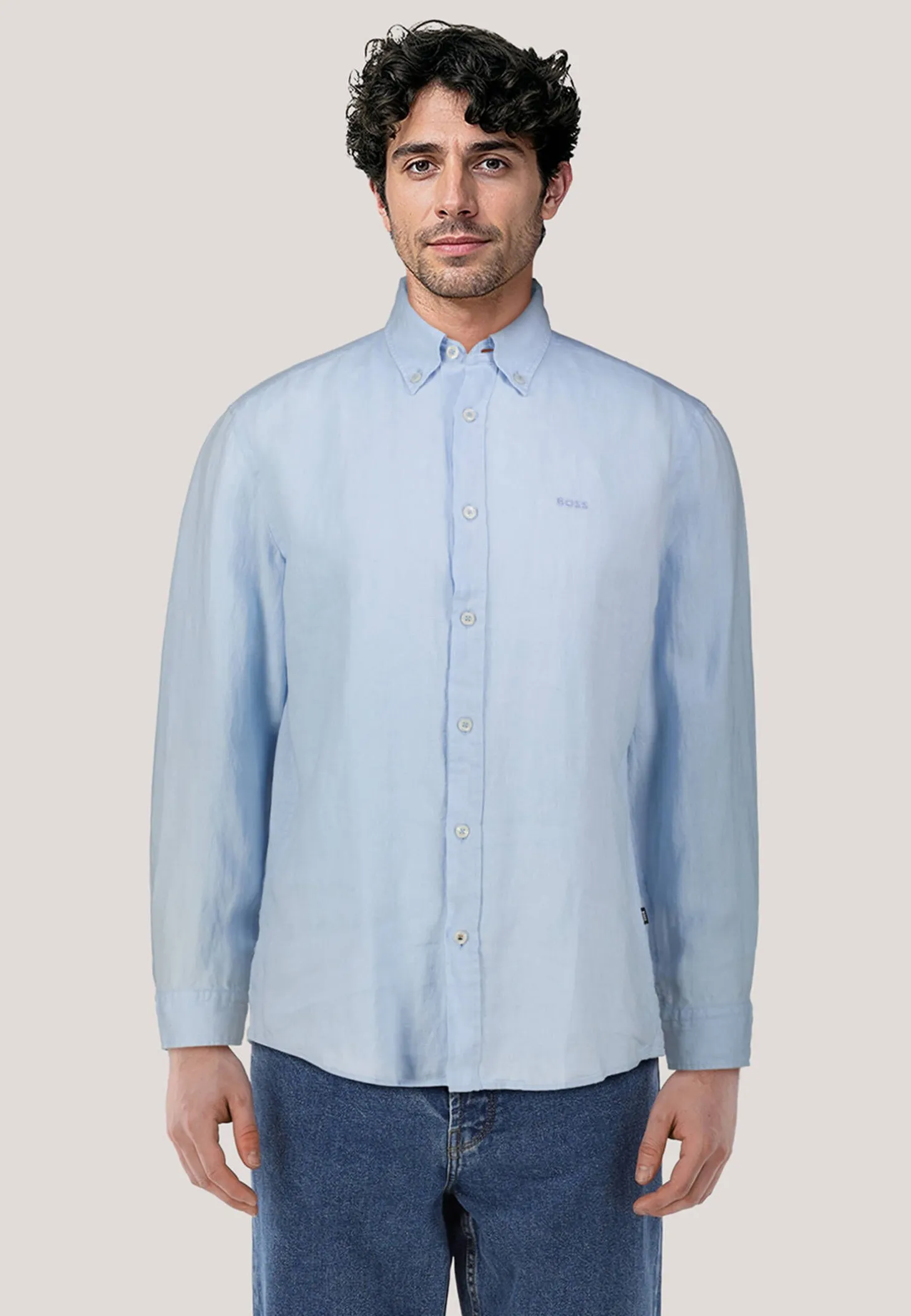 Herren Leinenhemd H-LIAM Regular Fit