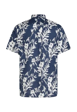 Herren Leinenhemd LINEN TROPICAL PRINT RF SHIRT Regular Fit
