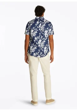 Herren Leinenhemd LINEN TROPICAL PRINT RF SHIRT Regular Fit