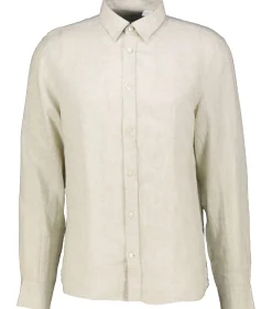 Herren Leinenhemd Slim Fit Langarm