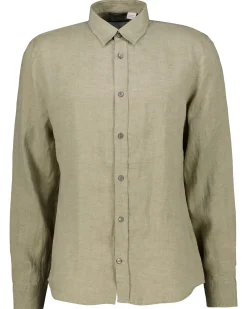 Herren Leinenhemd Slim Fit Langarm
