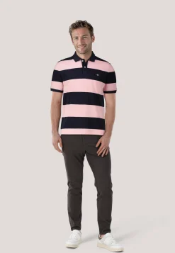 Herren Poloshirt aus Bio-Baumwoll-Pique BLOCK STRIPE