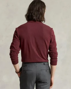 Herren Poloshirt Custom Slim Fit Langarm