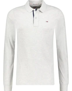 Herren Poloshirt SLIM SOLID Langarm Slim Fit