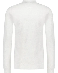 Herren Poloshirt SLIM SOLID Langarm Slim Fit