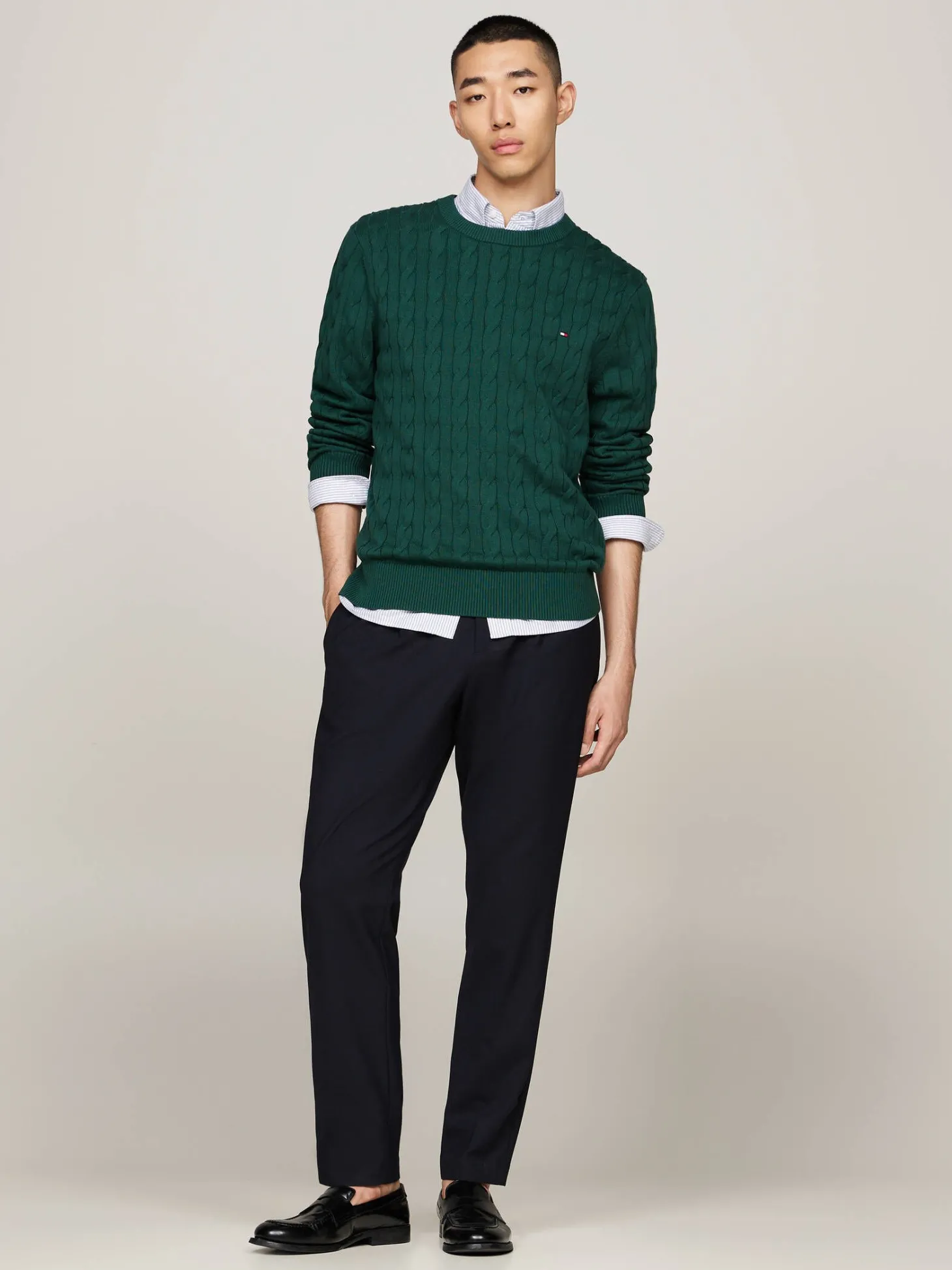 Herren Pullover CLASSIC CABLE CREW NECK