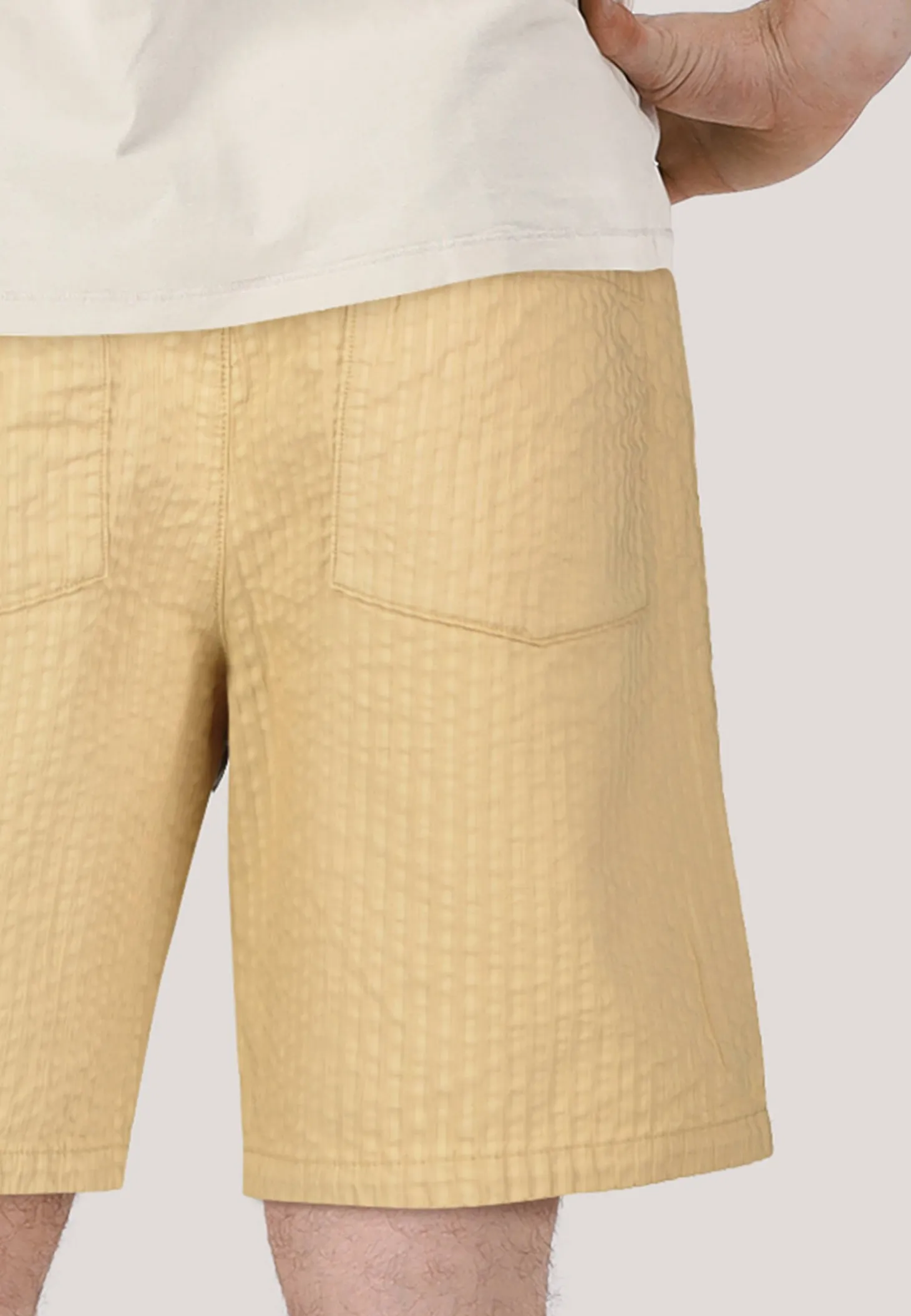 Herren Shorts mit Seersucker-Struktur RONAN252 Relaxed Fit