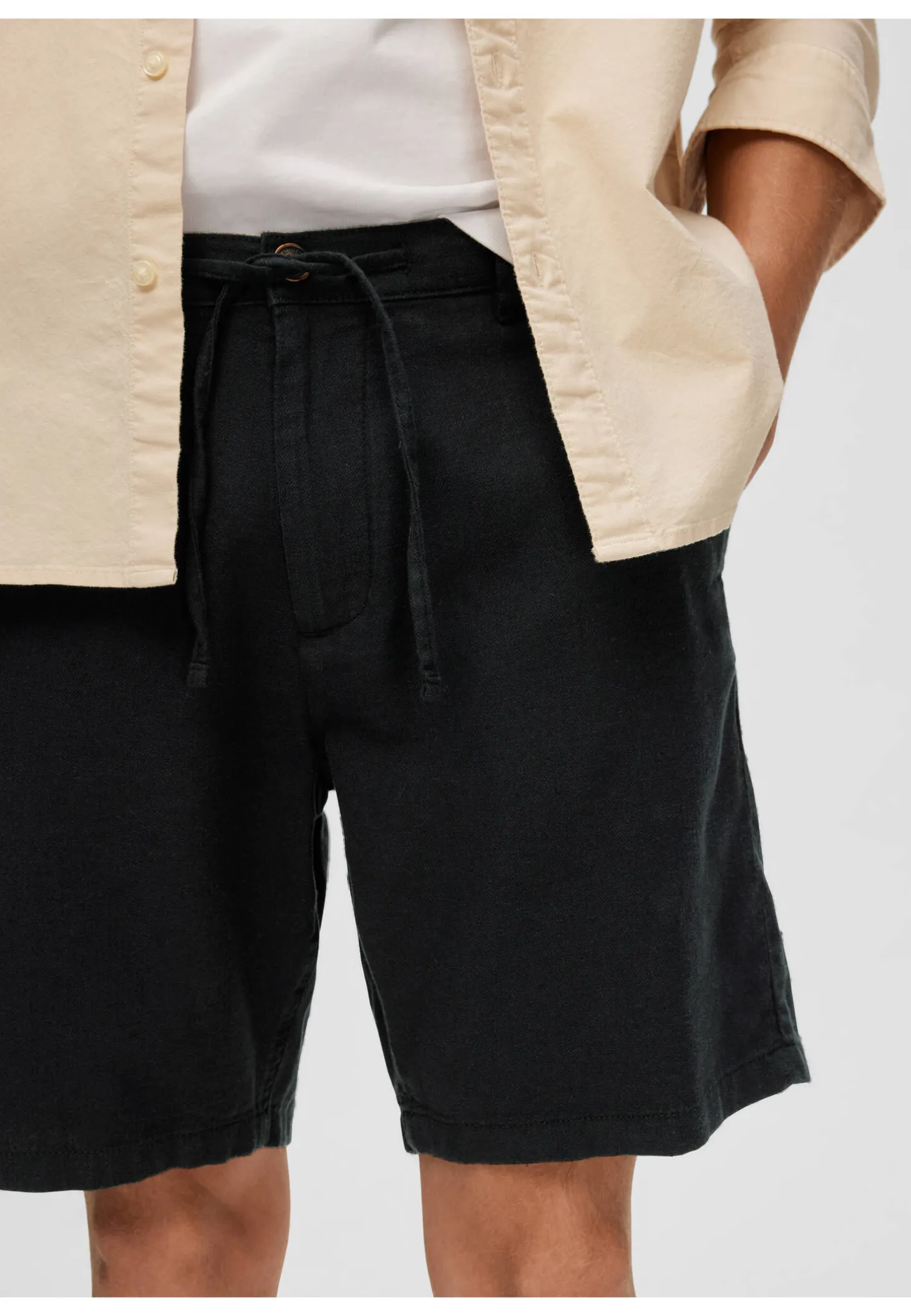 Herren Shorts SLHCOMFORT-BRODY LINEN SHORTS