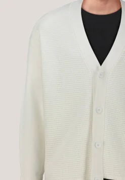 Herren Strickjacke Baumwolle-Lyocell-Mix K_MESH HERITAGE