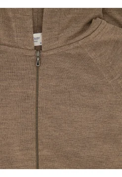 Herren Strickjacke mit Kapuze aus Merinowolle CARTY 24GG EXTRAFINE MERINO EASY HOODY